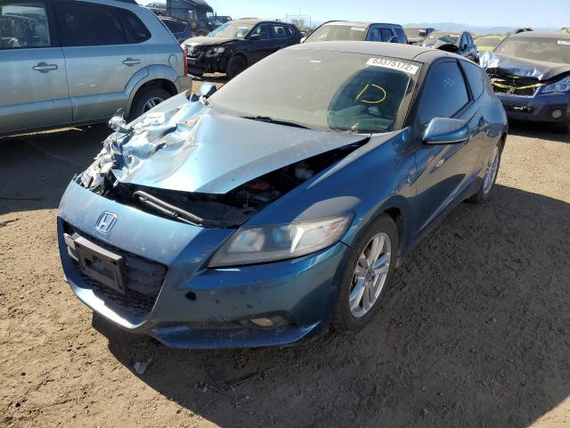 JHMZF1C66BS015989 - 2011 HONDA CR-Z EX BLUE photo 2