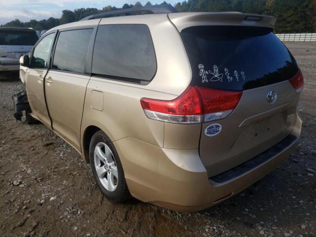 5TDKK3DC8BS155467 - 2011 TOYOTA SIENNA LE GOLD photo 3