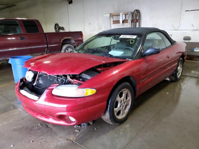 3C3EL55H6YT262701 - 2000 CHRYSLER SEBRING JX RED photo 2