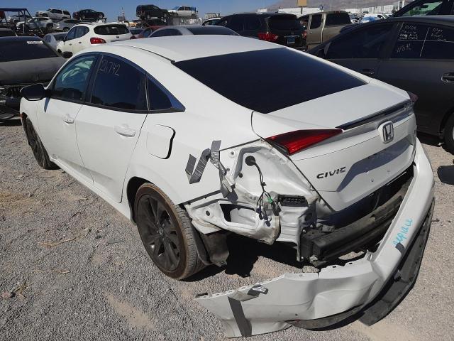 19XFC2F87LE204235 - 2020 HONDA CIVIC SPOR WHITE photo 3
