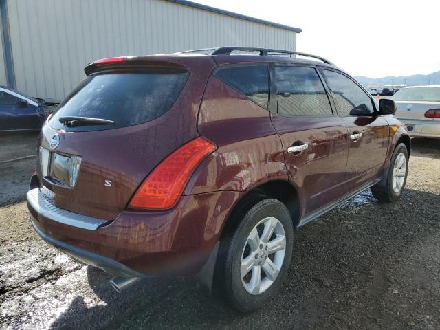 JN8AZ08T67W503536 - 2007 NISSAN MURANO SL BURGUNDY photo 4