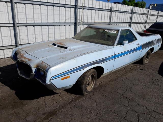 2A48S273835 - 1972 FORD RANCHERO BLUE photo 2