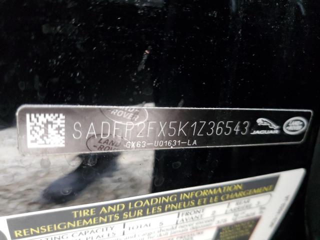 SADFP2FX5K1Z36543 - 2019 JAGUAR E-PACE SE BLACK photo 10