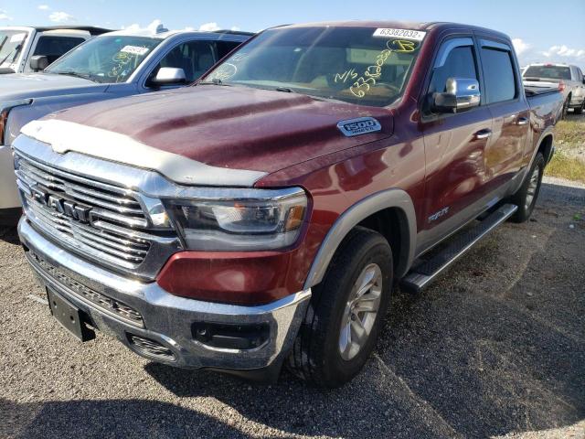 1C6RREJT7KN617508 - 2019 RAM 1500 LARAM BURGUNDY photo 2