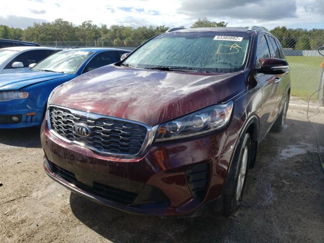 5XYPG4A39LG701340 - 2020 KIA SORENTO L BURGUNDY photo 2