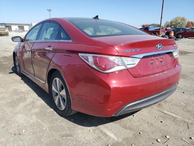 KMHEC4A43CA041531 - 2012 HYUNDAI SONATA HYB BURGUNDY photo 3