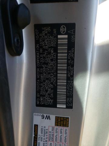 JTKDE167X80257443 - 2008 TOYOTA SCION TC 银色 照片 10