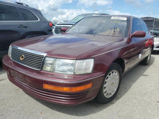 JT8UF11E8L0010522 - 1990 LEXUS LS 400 BURGUNDY photo 2