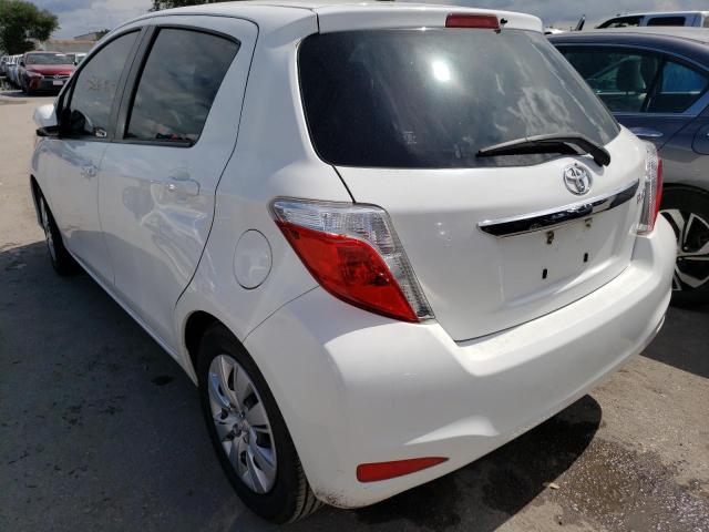 JTDKTUD34DD551123 - 2013 TOYOTA YARIS WHITE photo 3