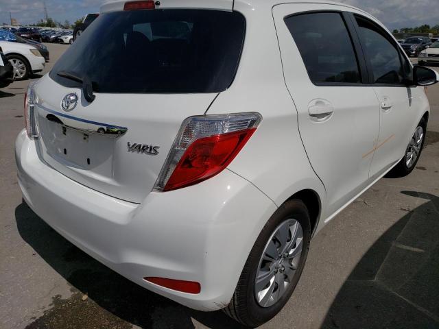 JTDKTUD34DD551123 - 2013 TOYOTA YARIS WHITE photo 4