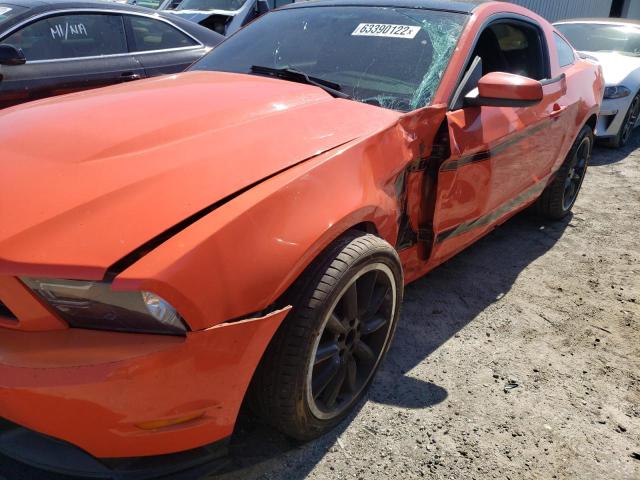 1ZVBP8CU0C5223399 - 2012 FORD MUSTANG BO ORANGE photo 9