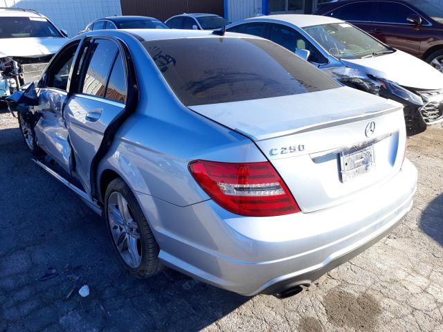 WDDGF4HB6DR298412 - 2013 MERCEDES-BENZ C 250 SILVER photo 3