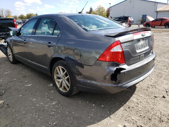 3FAHP0JG1AR150507 - 2010 FORD FUSION SEL GRAY photo 3