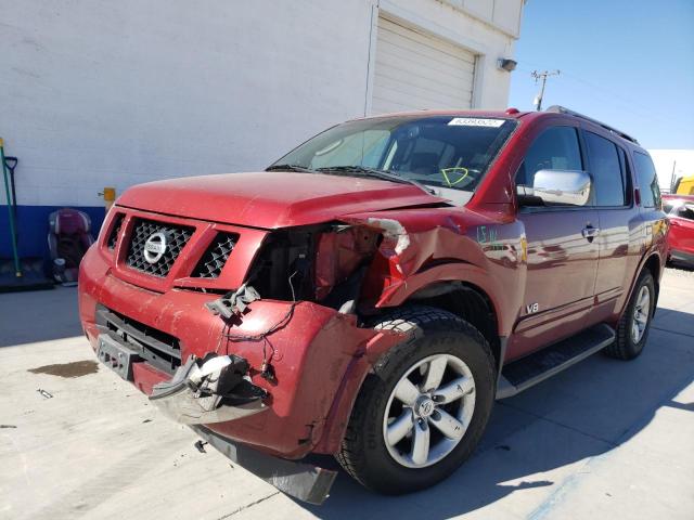 5N1AA08C88N626955 - 2008 NISSAN ARMADA SE RED photo 2