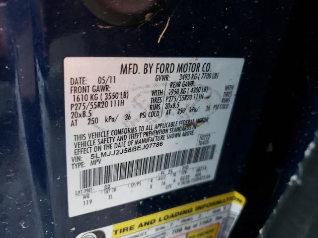 5LMJJ2J58BEJ07786 - 2011 LINCOLN NAVIGATOR 蓝色 照片 10