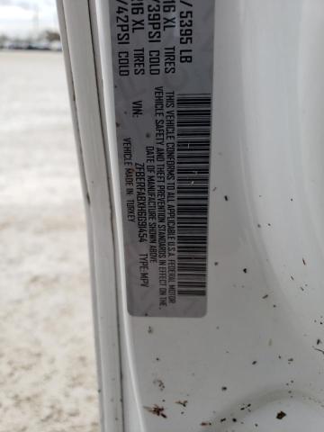 ZFBERFABXH6G91454 - 2017 RAM PROMASTER თეთრი ფოტო 10