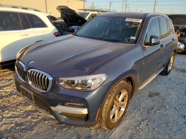 5UXTY3C05M9G10403 - 2021 BMW X3 SDRIVE3 BLUE photo 2