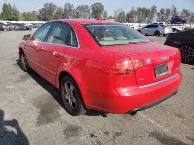 WAUAF78E66A136032 - 2006 AUDI A4 2 TURBO RED photo 3