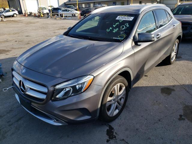 WDCTG4EB5GJ203653 - 2016 MERCEDES-BENZ GLA 250 GRAY photo 2