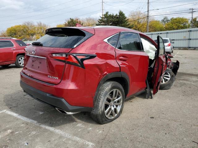 JTJBARBZ8G2068628 - 2016 LEXUS NX 200T BA RED photo 4