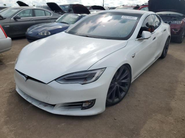 5YJSA1E26MF424926 - 2021 TESLA MODEL S Blanco foto 2