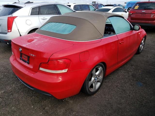 WBAUN7C5XBVM23934 - 2011 BMW 135 I RED photo 4