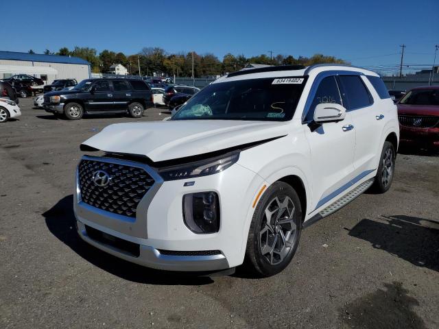 KM8R7DHE4MU265802 - 2021 HYUNDAI PALISADE C WHITE photo 2