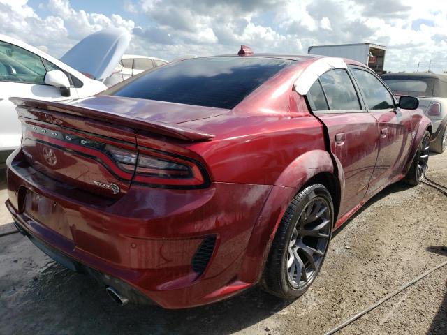 2C3CDXL91LH103095 - 2020 DODGE CHARGER SR RED photo 4