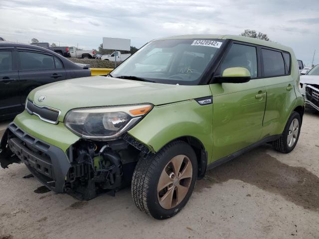 KNDJN2A23F7810837 - 2015 KIA SOUL GREEN photo 2