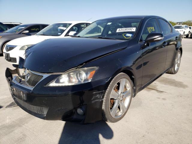 JTHBF5C29C5170512 - 2012 LEXUS IS 250 BLACK photo 2