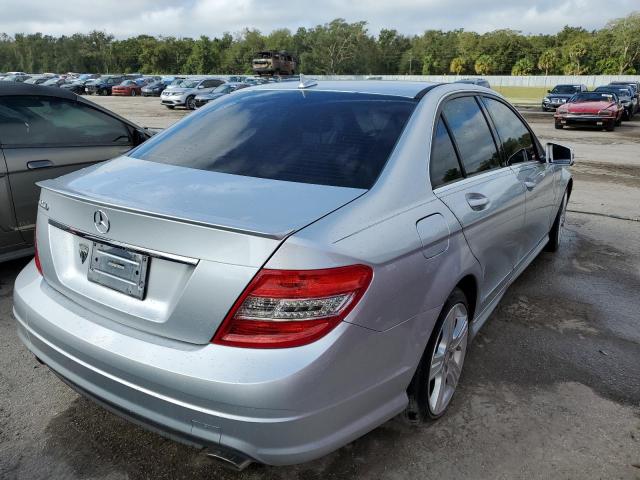 WDDGF5GB5BF655441 - 2011 MERCEDES-BENZ C 350 SILVER photo 4