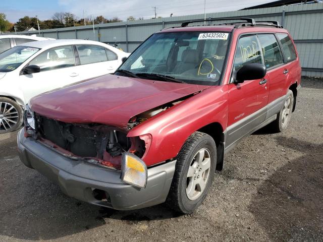 JF1SF6551YH716827 - 2000 SUBARU FORESTER S RED photo 2