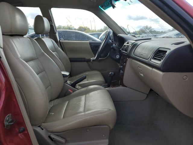 JF1SF6551YH716827 - 2000 SUBARU FORESTER S RED photo 5