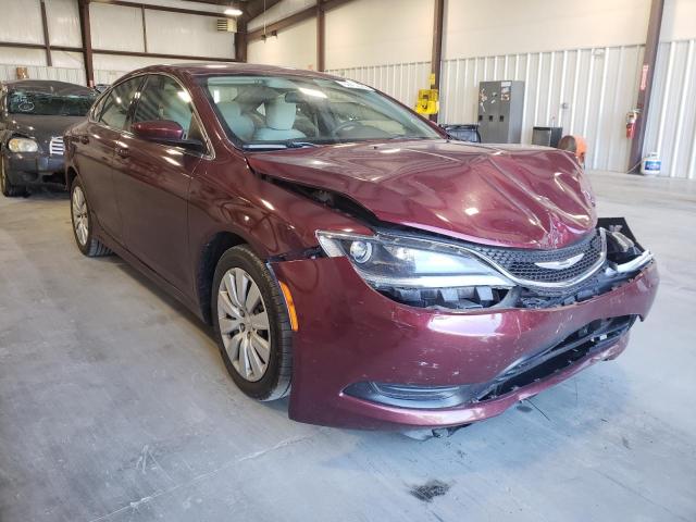 1C3CCCFB9FN682567 - 2015 CHRYSLER 200 LX BURGUNDY photo 1