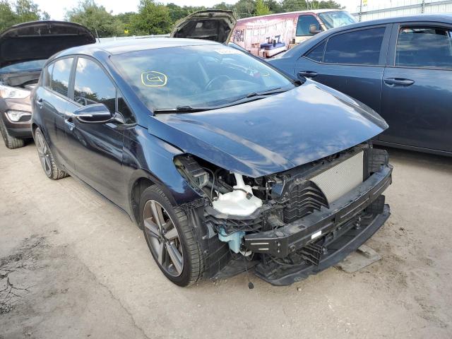 KNAFX5A88H5715885 - 2017 KIA FORTE EX BLUE photo 1