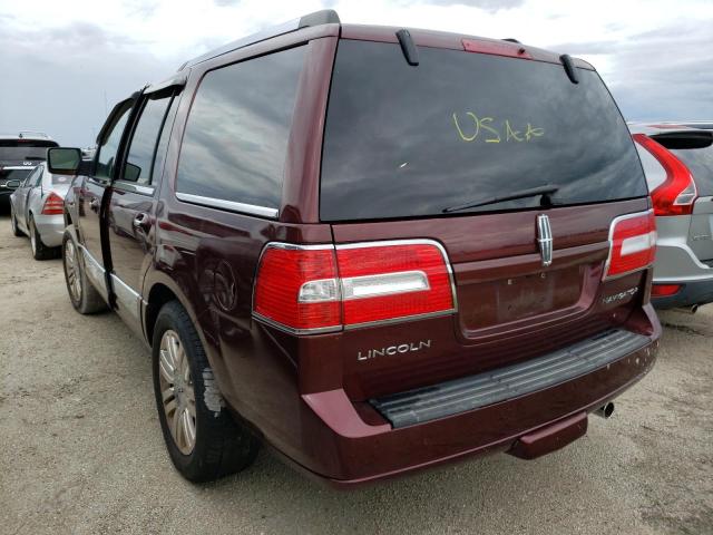 5LMJJ2H59BEJ07172 - 2011 LINCOLN NAVIGATOR 勃艮第红 照片 3