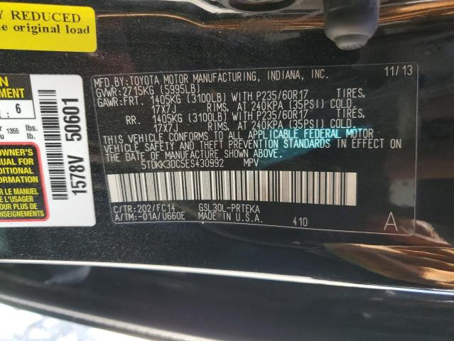 5TDKK3DC5ES430992 - 2011 TOYOTA SIENNA LE BLACK photo 10