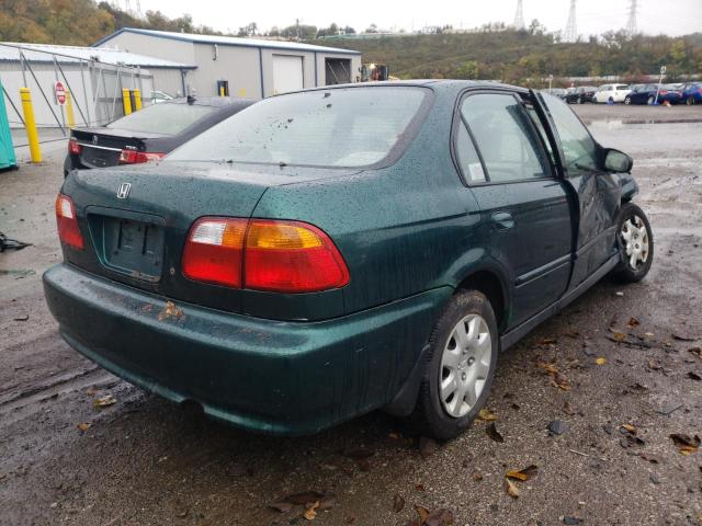 2HGEJ6616YH588632 - 2000 HONDA CIVIC BASE GREEN photo 4