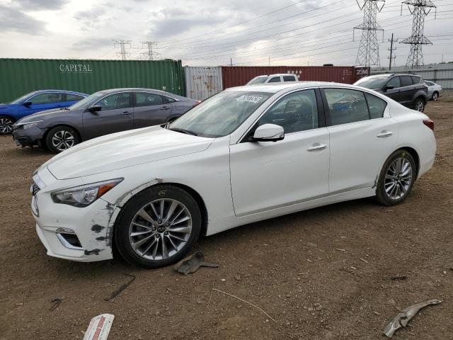 JN1EV7BP8MM707665 - 2021 INFINITI Q50 LUXE WHITE photo 1