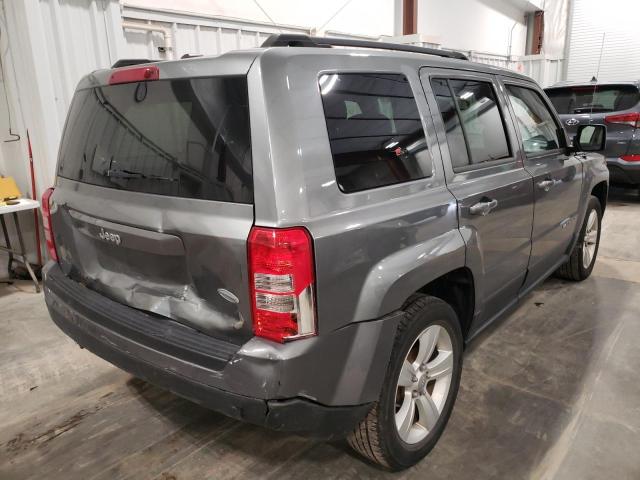 1C4NJPFA0ED625039 - 2014 JEEP PATRIOT LA GRAY photo 4