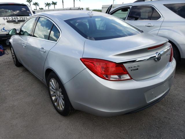 W04GN5EC5B1068558 - 2011 BUICK REGAL CXL SILVER photo 3