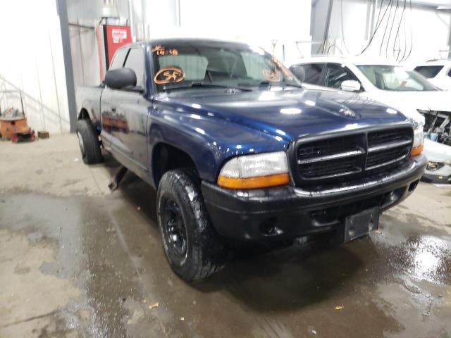 1B7GG22N9YS538629 - 2000 DODGE DAKOTA BLUE photo 1