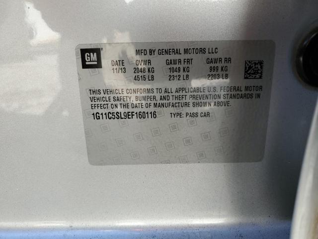 1G11C5SL9EF160116 - 2014 CHEVROLET MALIBU 1LT 银色 照片 10