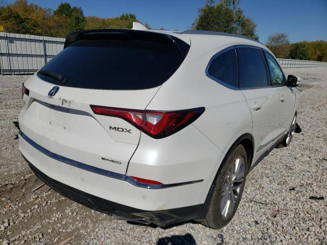 5J8YE1H88NL000209 - 2022 ACURA MDX ADVANC WHITE photo 4