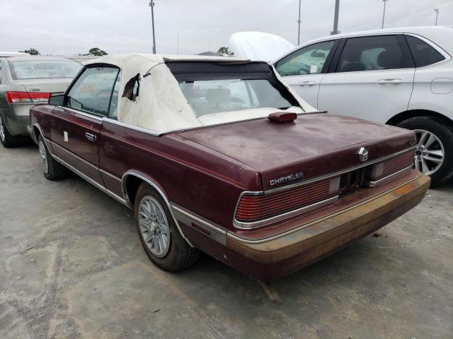 1C3BC55K0GG214161 - 1986 CHRYSLER LEBARON 勃艮第红 照片 3