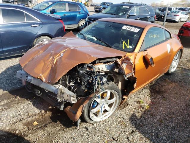 JN1AZ34D63T105222 - 2003 NISSAN 350Z COUPE ORANGE photo 2