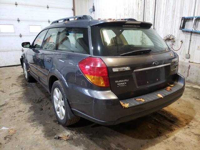 4S4BP62C077319460 - 2007 SUBARU OUTBACK OU GRAY photo 3