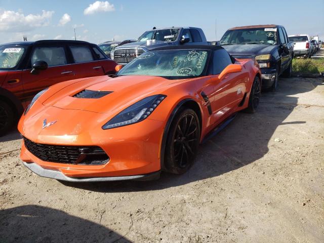 1G1Y13D70K5104012 - 2019 CHEVROLET CORVETTE G ORANGE photo 2