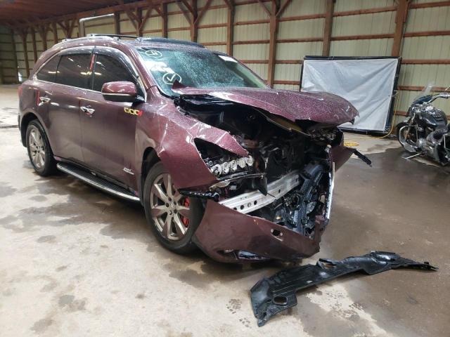 5FRYD4H89EB502974 - 2014 ACURA MDX ADVANC BURGUNDY photo 1