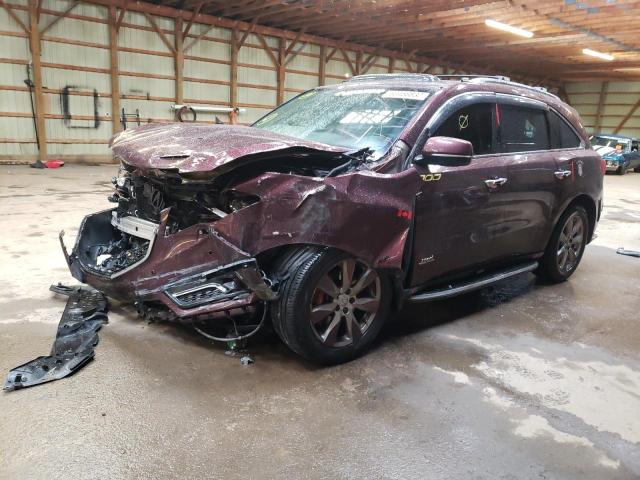 5FRYD4H89EB502974 - 2014 ACURA MDX ADVANC BURGUNDY photo 2